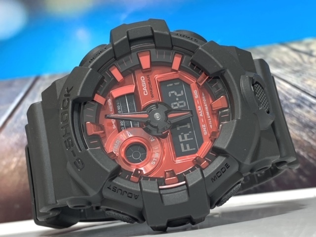 カシオ g g shock 黒赤 カシオ CASIO G-SHOCK MR-G 赤備え 深紅 電波