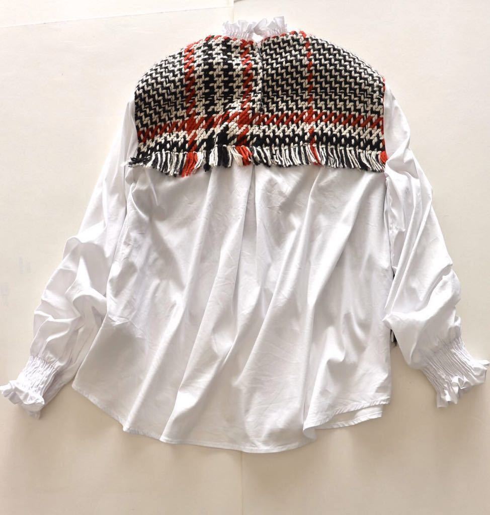 新品☆ZARA trf ザラ チェック柄5部袖切り替えトップス ZARA - 新品☆ZARA trf ザラ チェック柄5部袖切り替えトップスの通販
