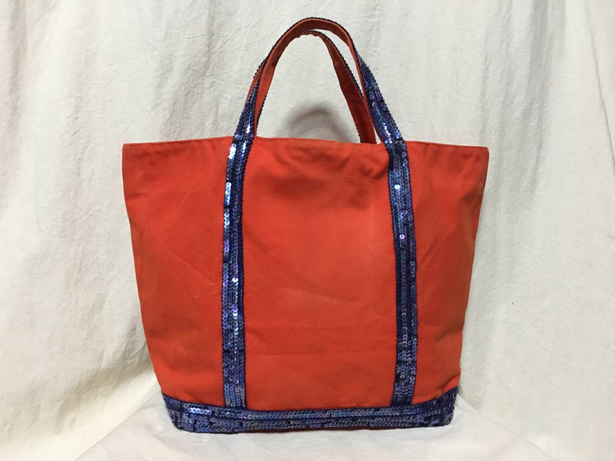 Vanessabruno ヴァネッサ ブリューノ スパンコールトートバッグ かばん 濃いオレンジ系 ブルー 品 フランス製 退色ヨゴレあり ヴァネッサ ブリューノ 売買されたオークション情報 Yahooの商品情報をアーカイブ公開 オークファン Aucfan Com
