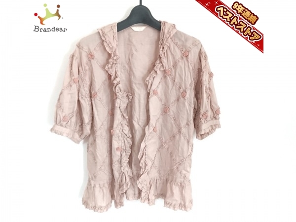 PINK HOUSE 花柄　総柄　チェック　半袖　シャツ　洗える ピンクハウス PINK HOUSE 半袖シャツブラウス - ピンク レディース