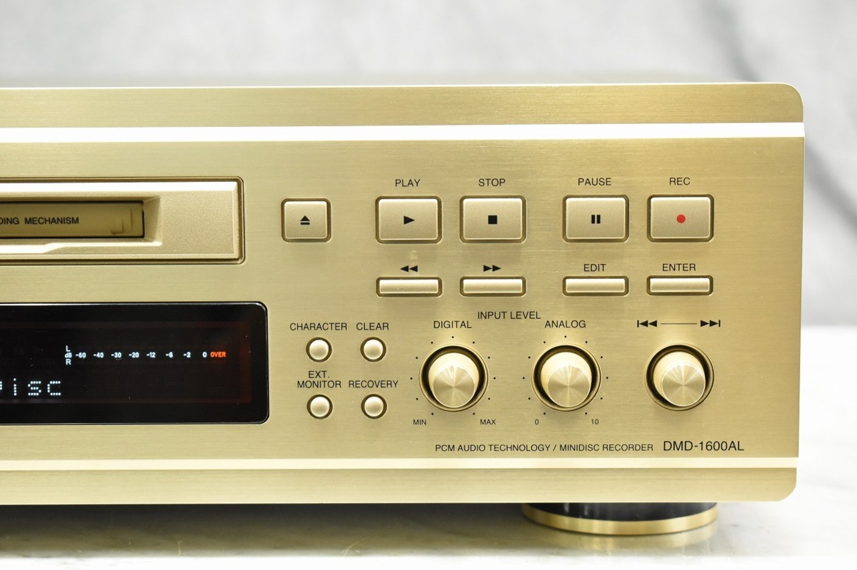 DMD-1600AL ジャンクDENON MDデッキ 通電のみ リモコン・説明書