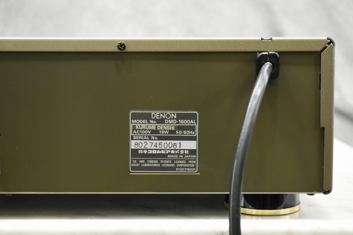 DMD-1600AL ジャンクDENON MDデッキ 通電のみ リモコン・説明書