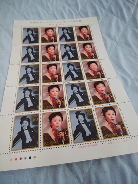 激安大特価，セール 送込 美空ひばり切手９シート 80円&times;20枚&times;９シート 14400円分 戦後50年メモリアルシリーズ第5集(その他)｜売買されたオークション情報、yahooの商品情報をアーカイブ公開 - オークファン その他