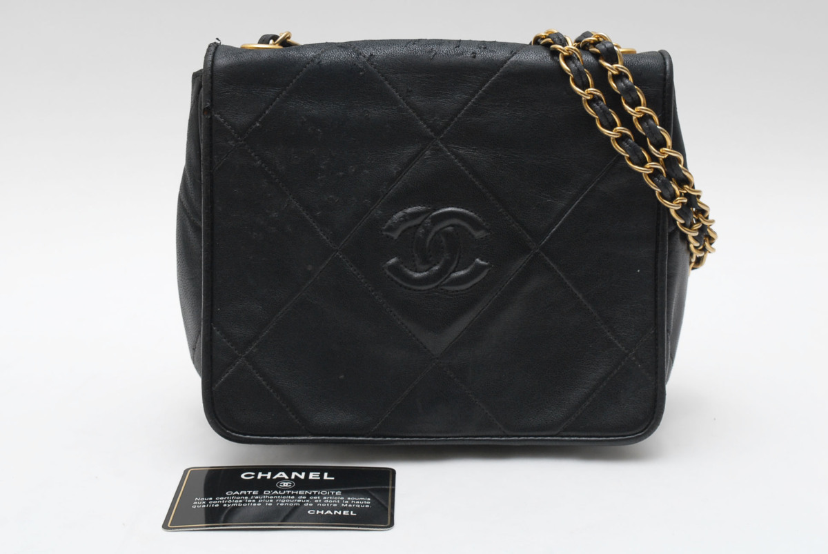 1円スタート シャネル CHANEL マトラッセ フルフラップ ポシェット 