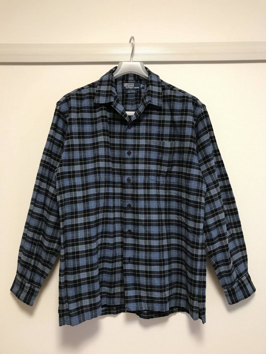 希少!変わり種! CALDWELL! 黒×紺!! 90s ラルフローレン 開襟 オープン 