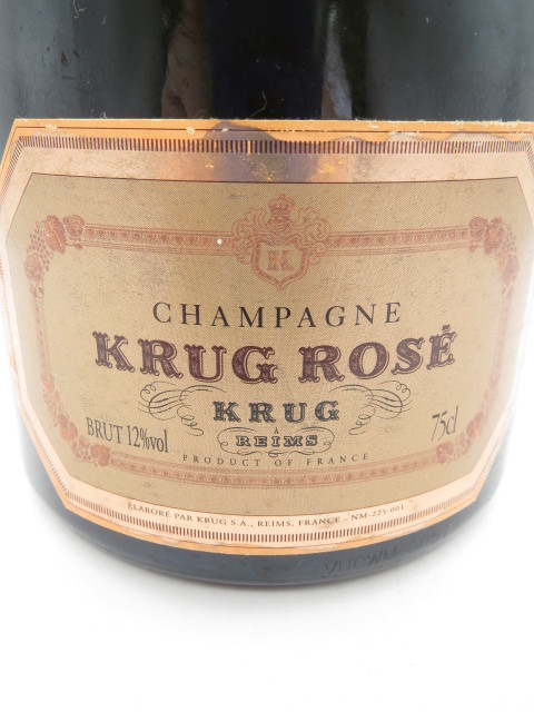 大人気，正規品 未開栓 洋酒 クリュッグ ロゼ 旧ボトル KRUG ROSE 750ml 12% 沈殿物(澱)有 シャンパン 送料無料