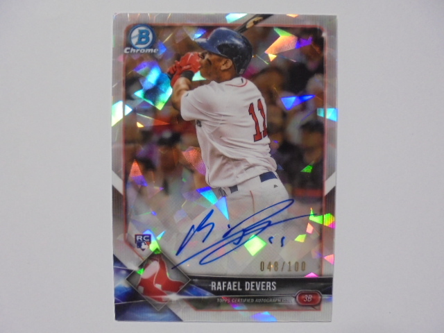 【赤字超特価，定番人気】 2018 Bowman Chrome Atomic Refractor Rafael Devers RC Auto 100枚限定(Bowman)｜売買されたオークション情報、yahooの商品情報をアーカイブ公開 - オークファン シングルカード