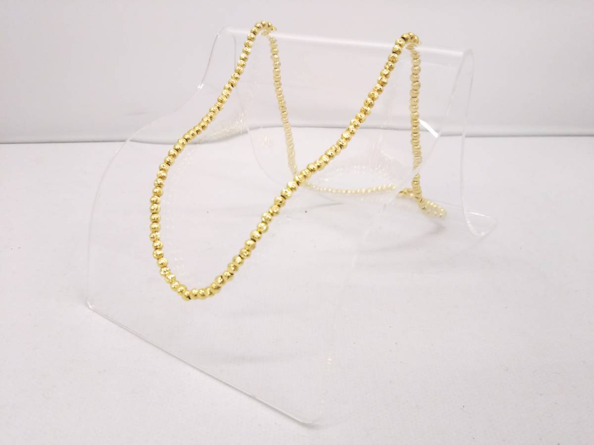 K18 イエローゴールドチェーンネックレス 49cm 総重量16.6g K18 