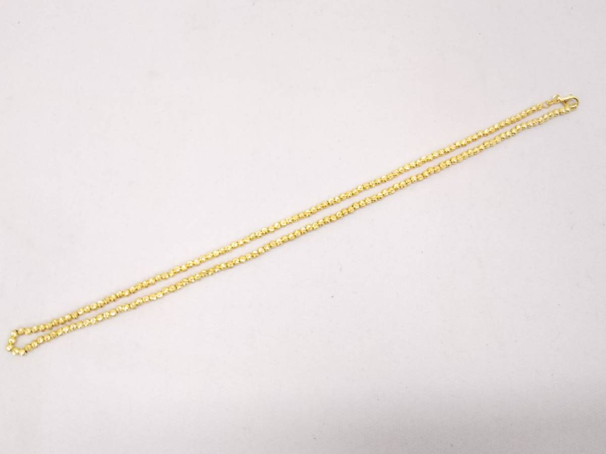 K18 イエローゴールドチェーンネックレス 49cm 総重量16.6g K18 