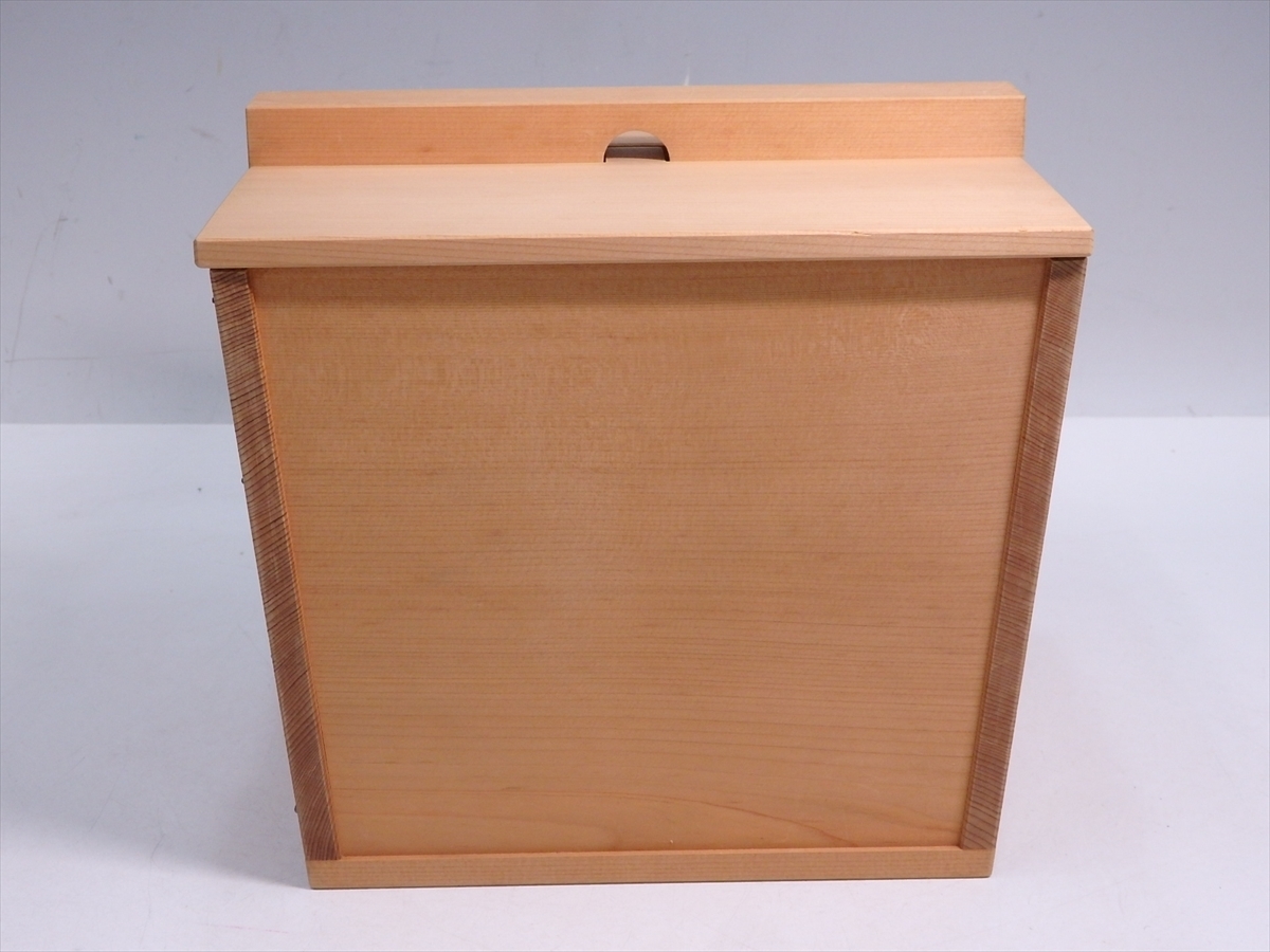 ☆茶道具【木地釣瓶水指 紙箱入り】水漏れなし サイズ：22×22×高さ20cm