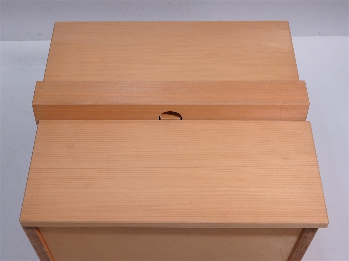 ☆茶道具【木地釣瓶水指 紙箱入り】水漏れなし サイズ：22×22×高さ20cm