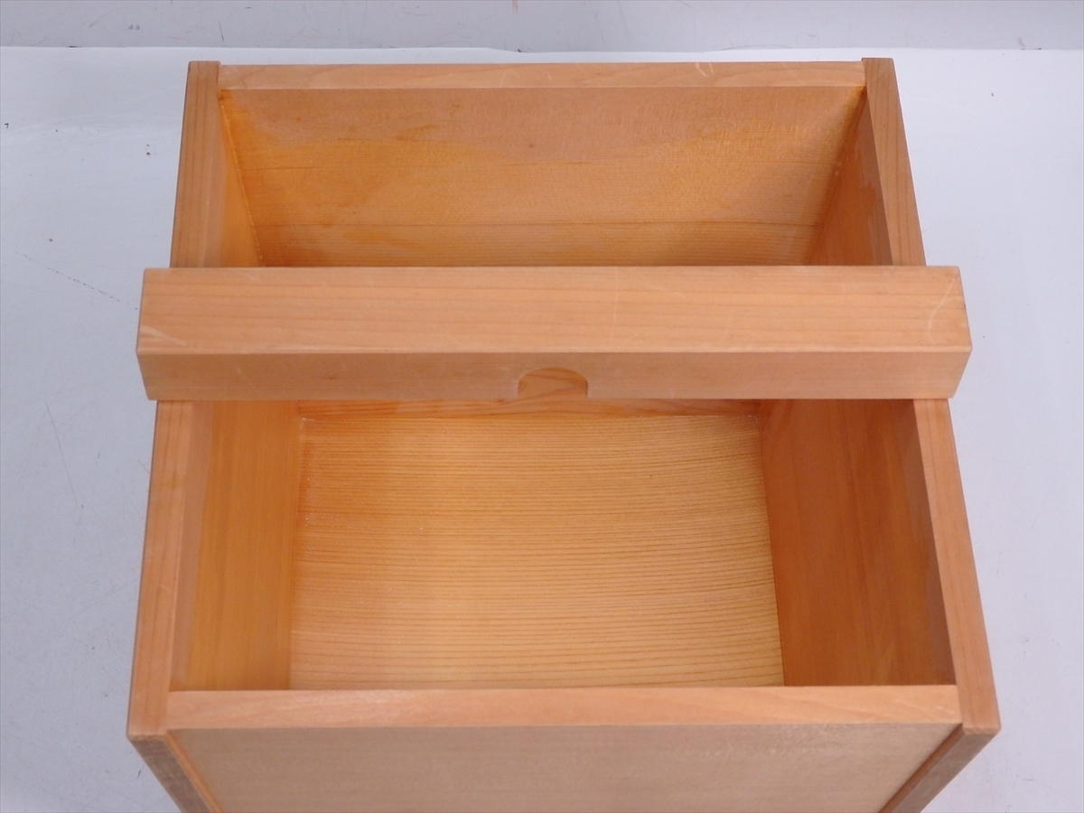 ☆茶道具【木地釣瓶水指 紙箱入り】水漏れなし サイズ：22×22×高さ20cm
