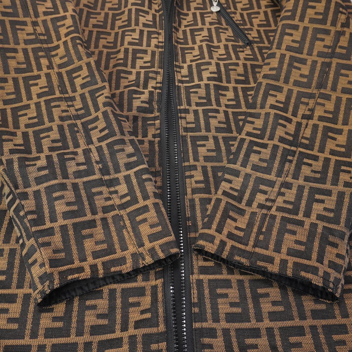 vintage FENDI ズッカ柄リバーシブル フードジャケット イタリア製 