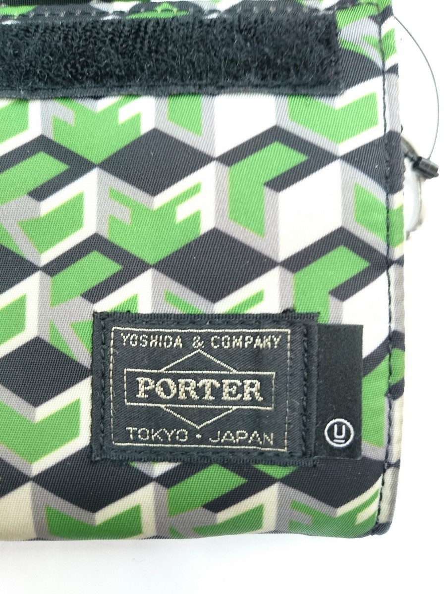PORTER◇2018/×UNDERCOVER/FUCK CUBE/長財布/ナイロン/GRN/総柄