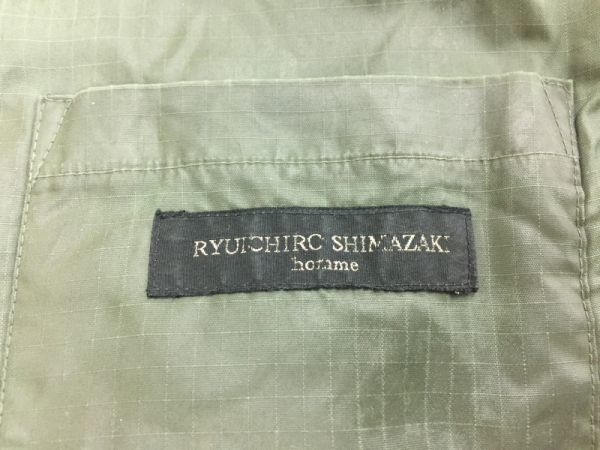 RYUICHIRO SHIMAZAKI homme リュウイチロウシマザキオム 嶋﨑 RYUICHIRO SHIMAZAKI homme リュウイチロウシマザキオム 嶋﨑