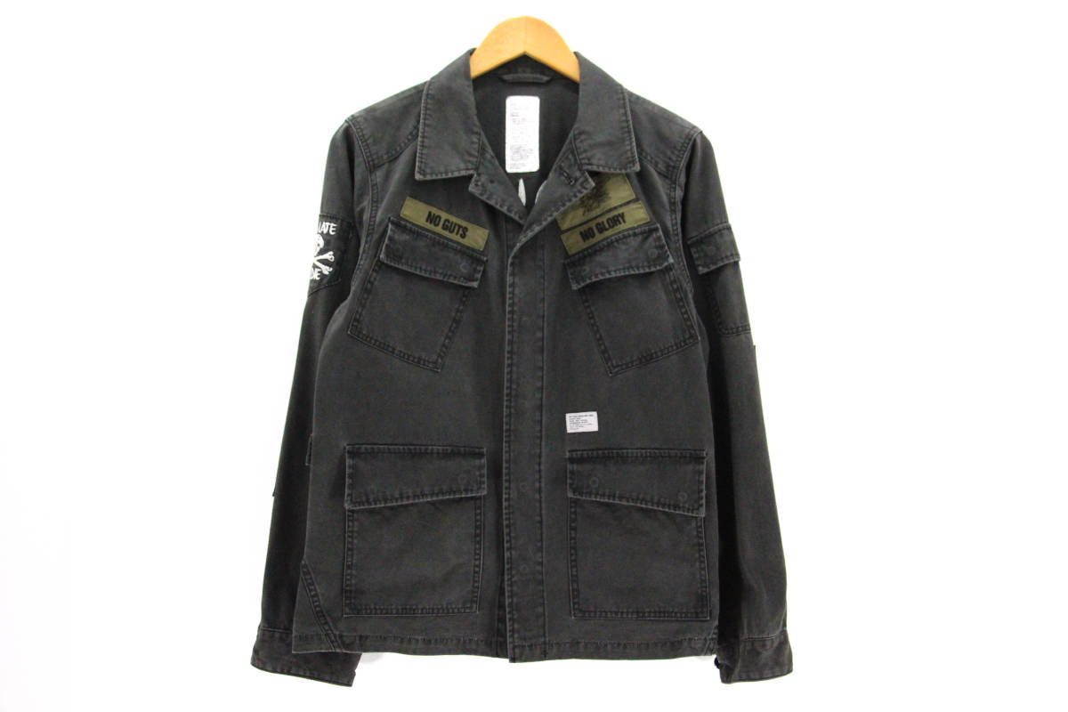 超希少】 WTAPS 07AW JUNGLE L/S ミリタリーシャツ M 刺繍 クロス 