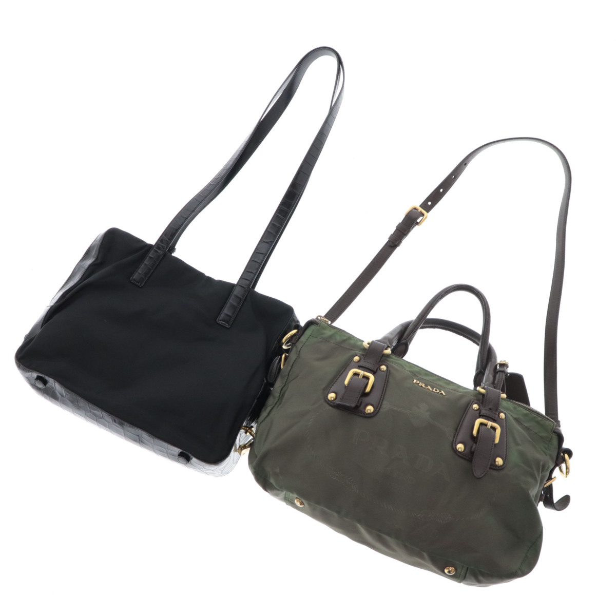 プラダ PRADA ボストンバッグ ショルダーバッグ 2WAY ブラック 黒