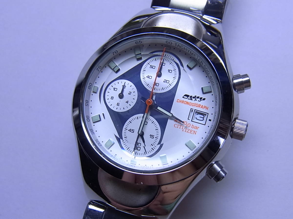 CITIZEN OXY クロノグラフ クォーツ 腕時計 100円～美品 CITIZENシチズン OXY メンズ クォーツ クロノグラフ