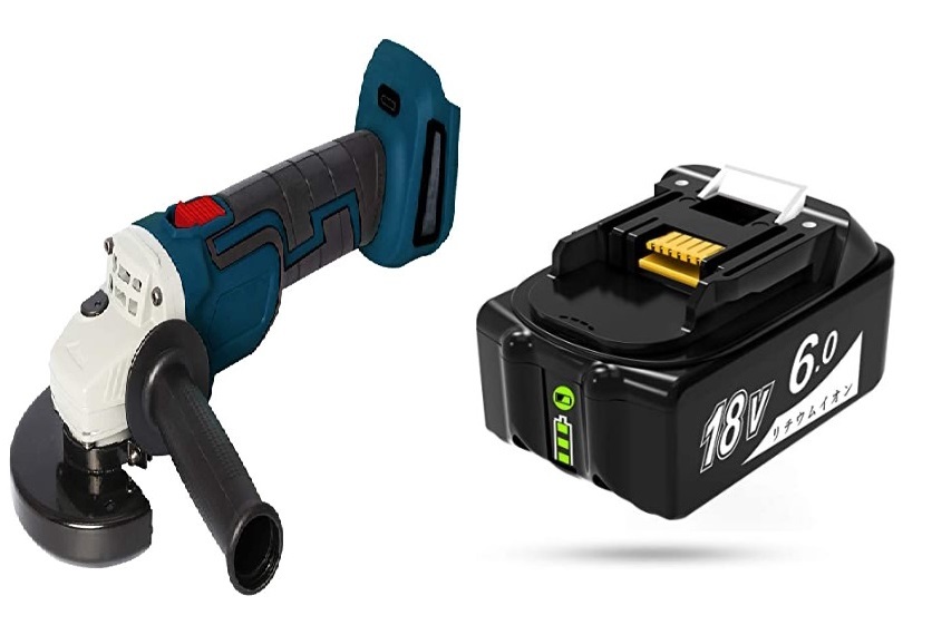  充電式グラインダー 18ｖ リチウムイオンバッテリー付き セット販売(ディスクグラインダー)｜売買されたオークション情報、yahooの商品情報をアーカイブ公開 - オークファン ディスクグラインダー