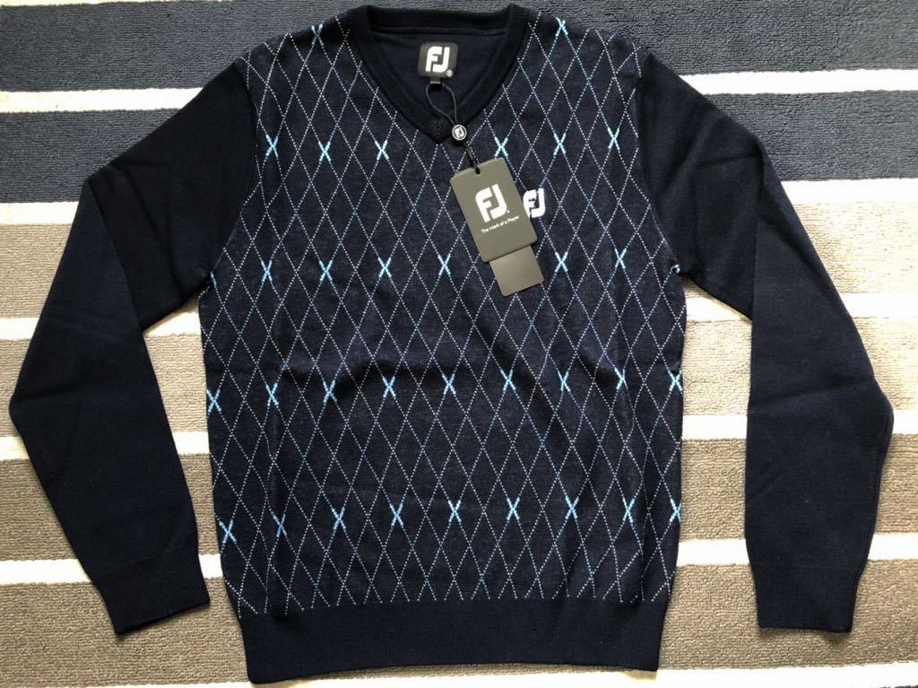 驚きの破格値，新作 フットジョイ FootJoy ゴルフ GOLF ニット セーター 上着 男性 Ｓ 女性Ｍ-Ｌ 男女兼用 サーマル 保温 ウール混 洗濯可 紺色(セーター)｜売買されたオークション情報、yahooの商品情報をアーカイブ セーター