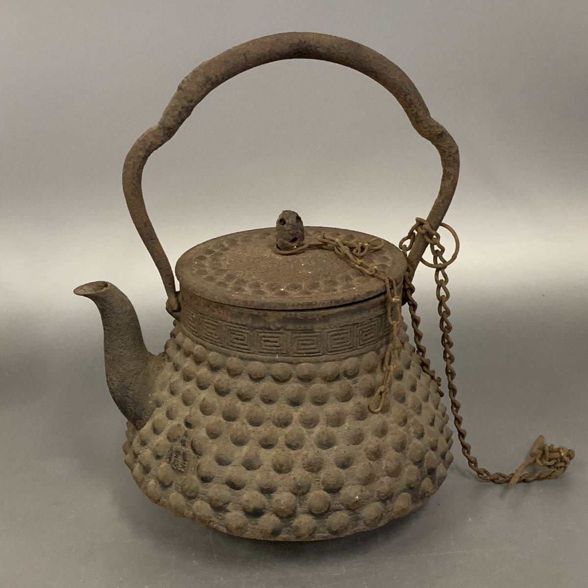 白45）古い 南部鉄器 鳳文堂造 鉄瓶 時代 茶器 煎茶器