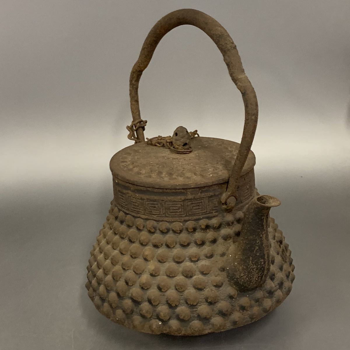 白45）古い 南部鉄器 鳳文堂造 鉄瓶 時代 茶器 煎茶器