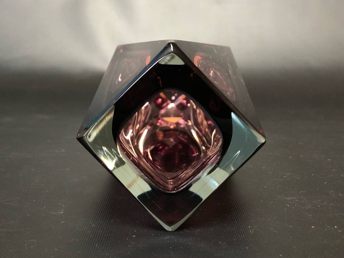 MURANO フラワーベース 2点 イタリア Mandruzzato 花瓶 1点未使用