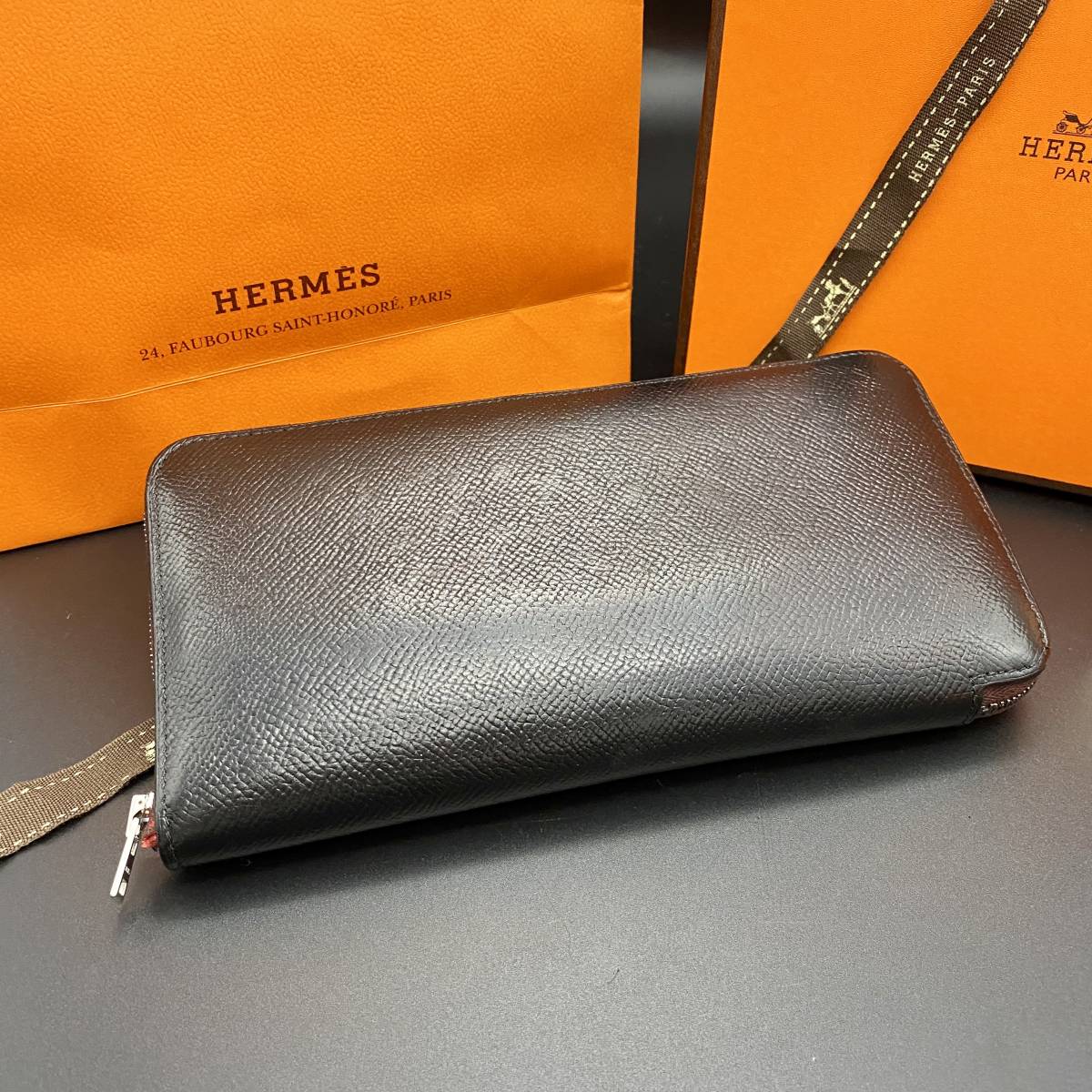 HERMES エルメス アザップロング シルクイン ラウンドファスナー 長 