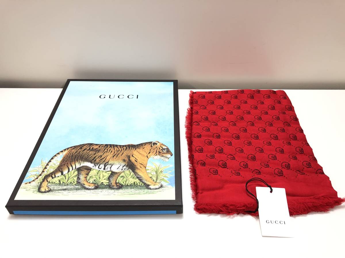 グッチ GUCCI ストール GG柄 シルク・ウール Brandol GG ショール