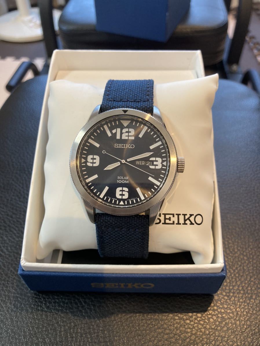 SEIKO 腕時計 SNE329 ソーラー クォーツ セイコー 日本未発売モデル 