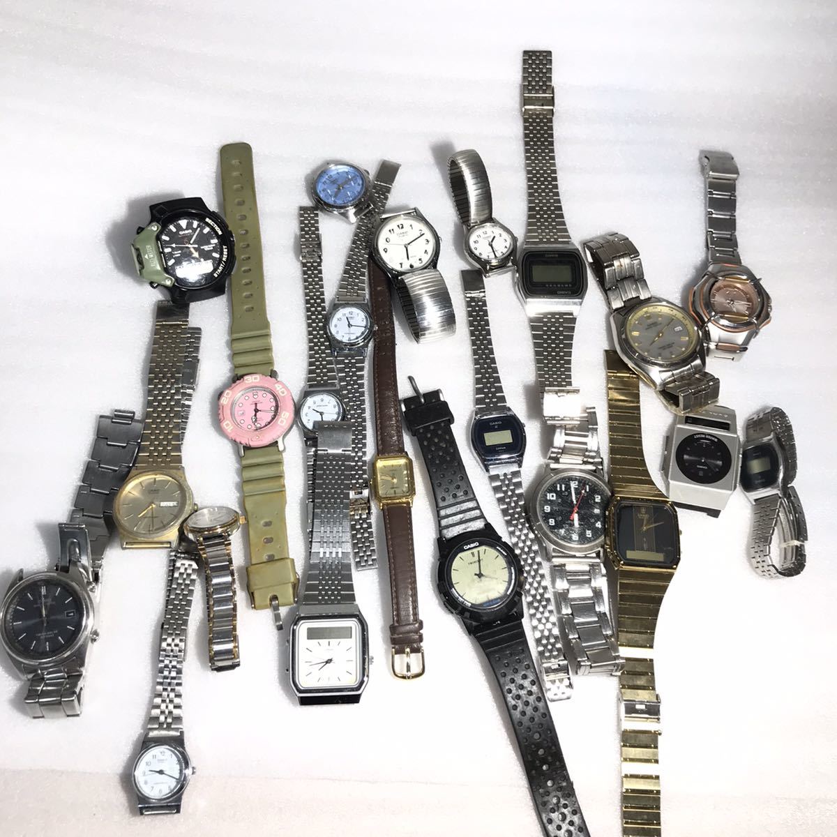 腕時計 CASIO カシオ ジャンク X-22 アナデジ デジタル アナログ 