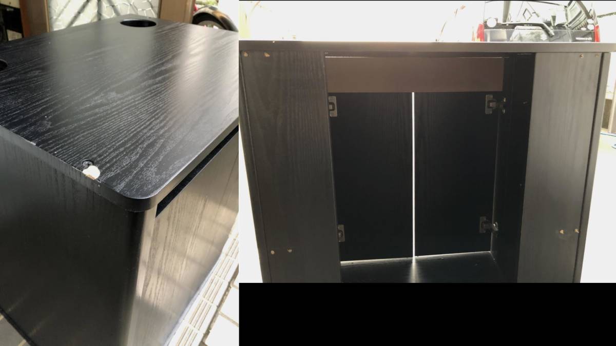 「引き取り限定」kotobuki フレームレスガラス水槽60cm×45cm×45cm（水槽台＆おまけフラットLED600照明付き）_8