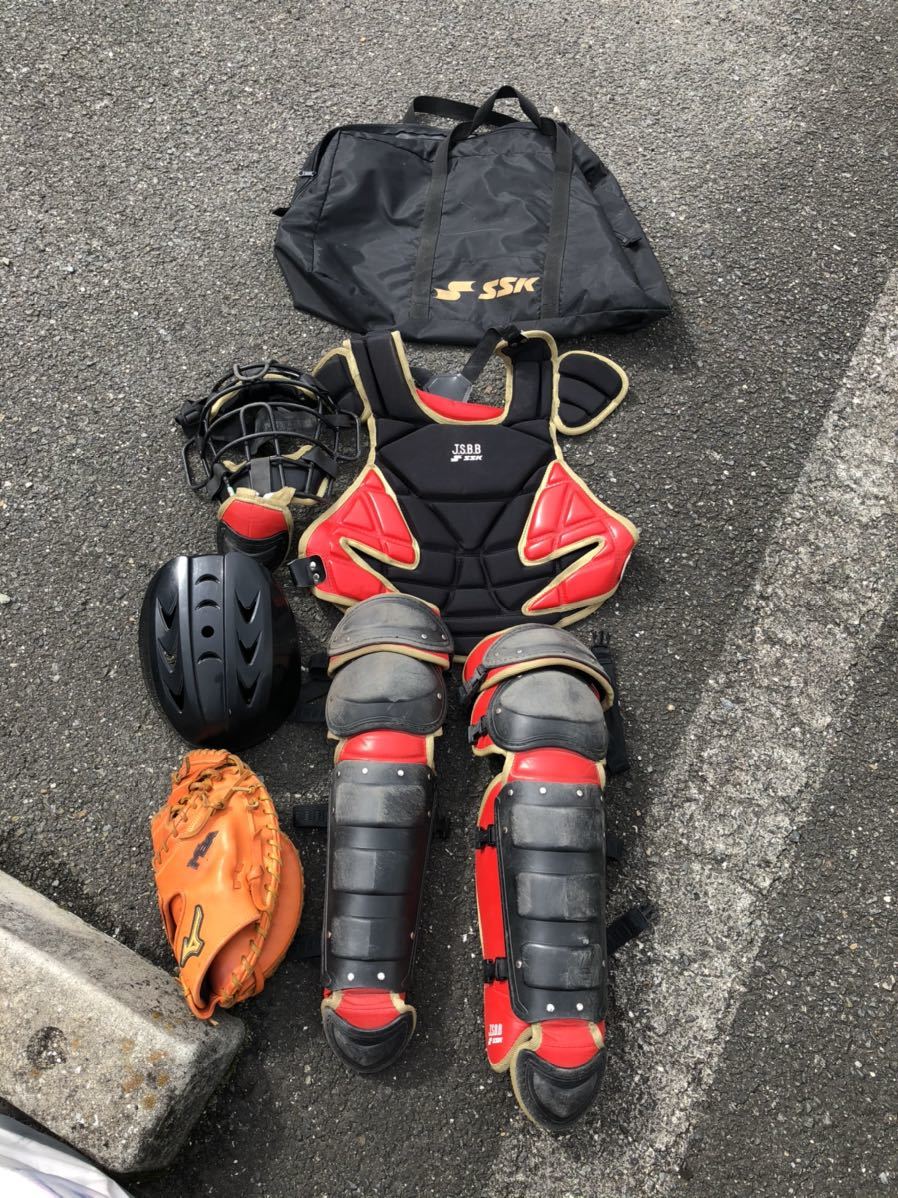 驚きの破格値，品質保証 SSK 野球 一般軟式 キャッチャー防具セット ミズノ キャッチャーミット付き(その他)｜売買されたオークション情報、yahooの商品情報をアーカイブ公開 - オークファン その他
