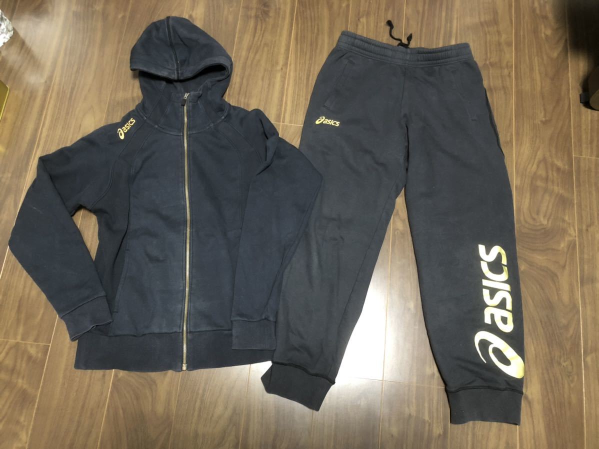  アシックス スウェットパーカー上下セット黒Lサイズ 高校大学選抜サッカーフットサルasics(上下セット)｜売買されたオークション情報、yahooの商品情報をアーカイブ公開 - オークファン ジャージ