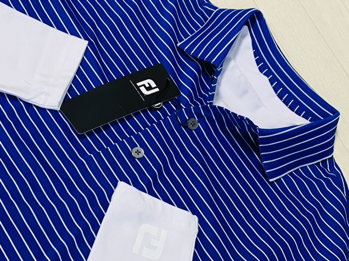  フットジョイ FootJoy ボーダー柄 吸汗速乾 半袖ポロシャツ+ハイネックインナーシャツ 2枚セット ロイヤル サイズM(タイトリスト)｜売買されたオークション情報、yahooの商品情報をアーカイブ シャツ