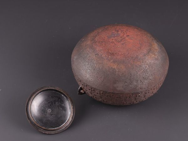 茶道具 茶釜 卍地紋 時代物 極上品 初だし品 a6050