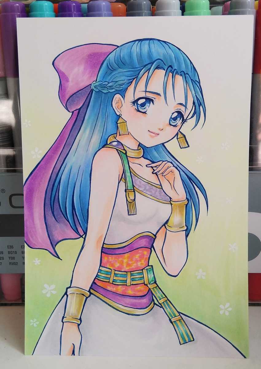 手描きイラスト☆ドラゴンクエストV 天空の花嫁☆フローラ(手描き