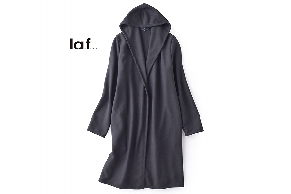 美品☆厳選☆ロートレアモン・la.fラエフ☆2Ssize/ゆとり9号☆コート紺A132