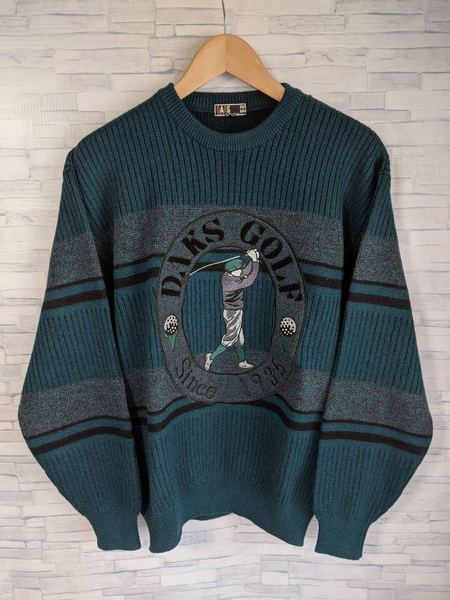  DAKS GOLF ダックスゴルフ 長袖 セーター メンズ L 藍色系 良好(セーター)｜売買されたオークション情報、yahooの商品情報をアーカイブ公開 - オークファン セーター