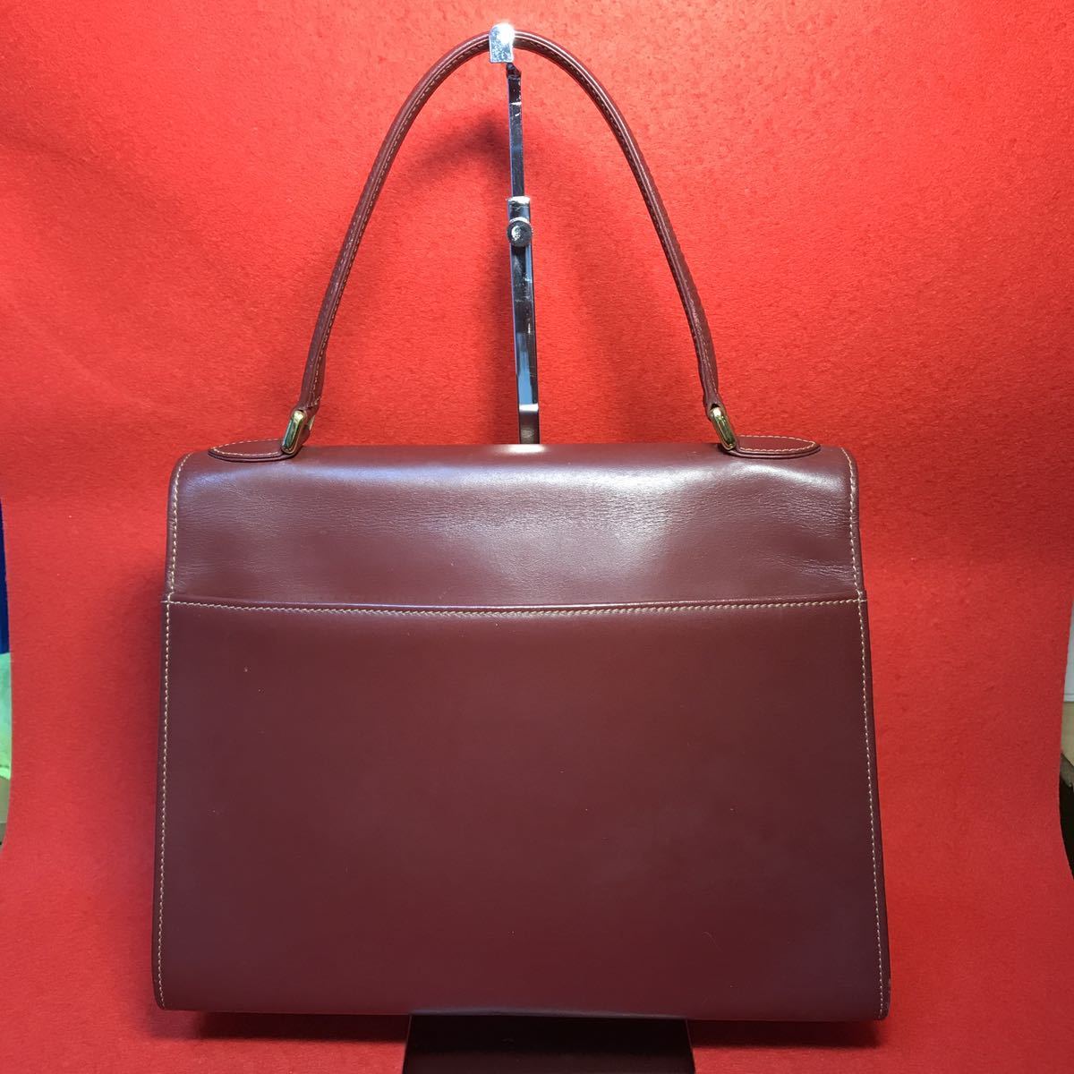 マストライン カルティエ ハンドバッグ 極美品 ターンロック トップ 