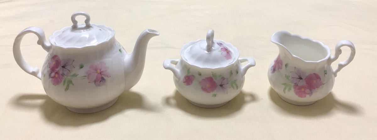 ノリタケ スタジオコレクション ティーポット シュガーポット ミルク