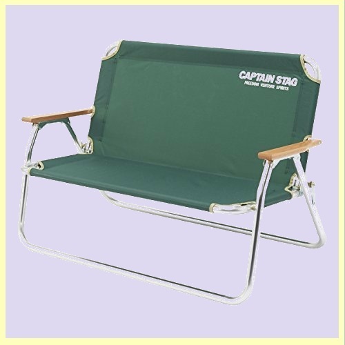 ☆★タイムセール★☆ キャンプ用品 キャプテンスタッグ P-U2 アルミ背付 グリ-ンM-3882 ベンチ CS