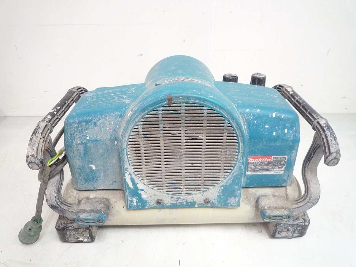 高圧コンプレッサー 中古 ジャンク マキタ AC4000 8Lタンク 高圧釘打 