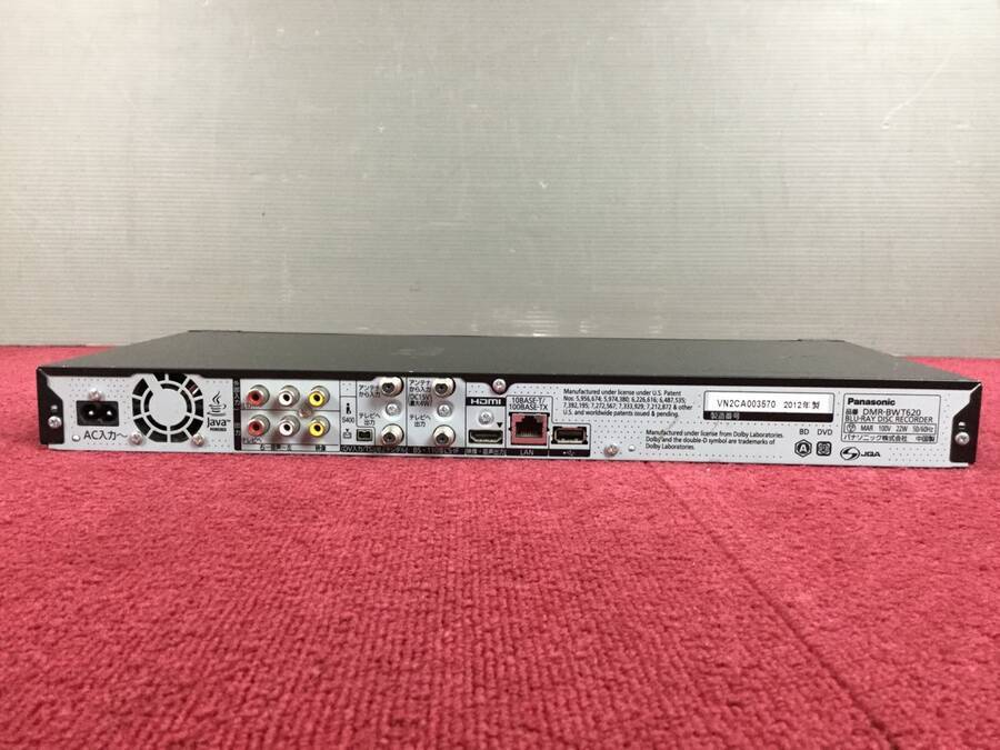 3D対応 Panasonic DIGA DMR-BWT620 HDD/BDレコーダー○現状品 映像機器