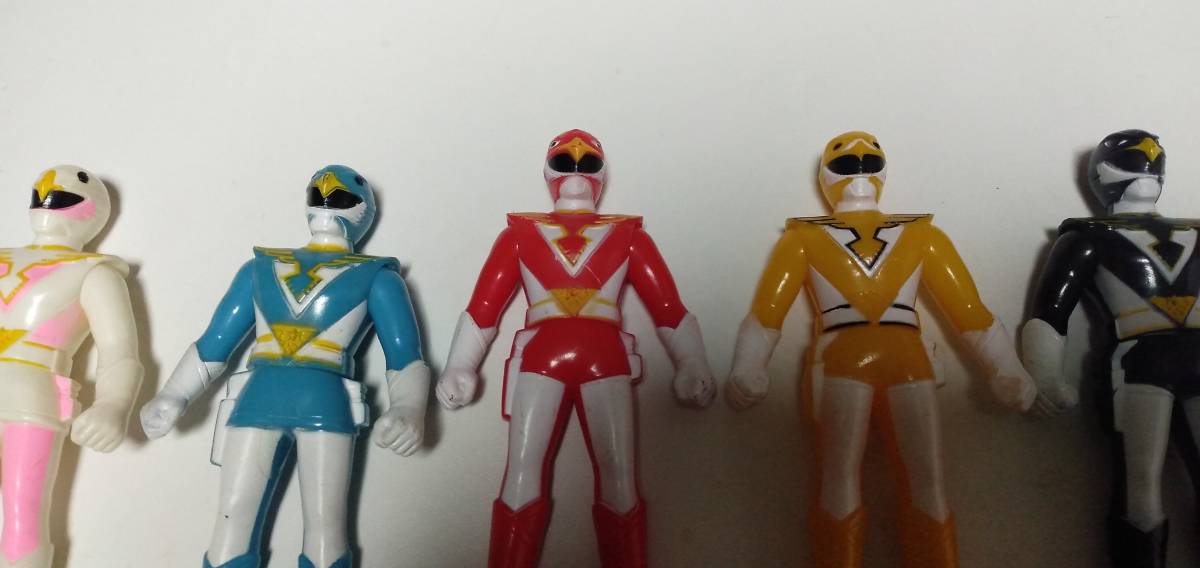 鳥人戦隊ジェットマン ソフビ 5体セット 人形 : フィギュア 当時物