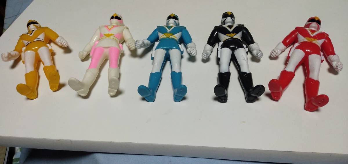 鳥人戦隊ジェットマン ソフビ 5体セット 人形 : フィギュア 当時物
