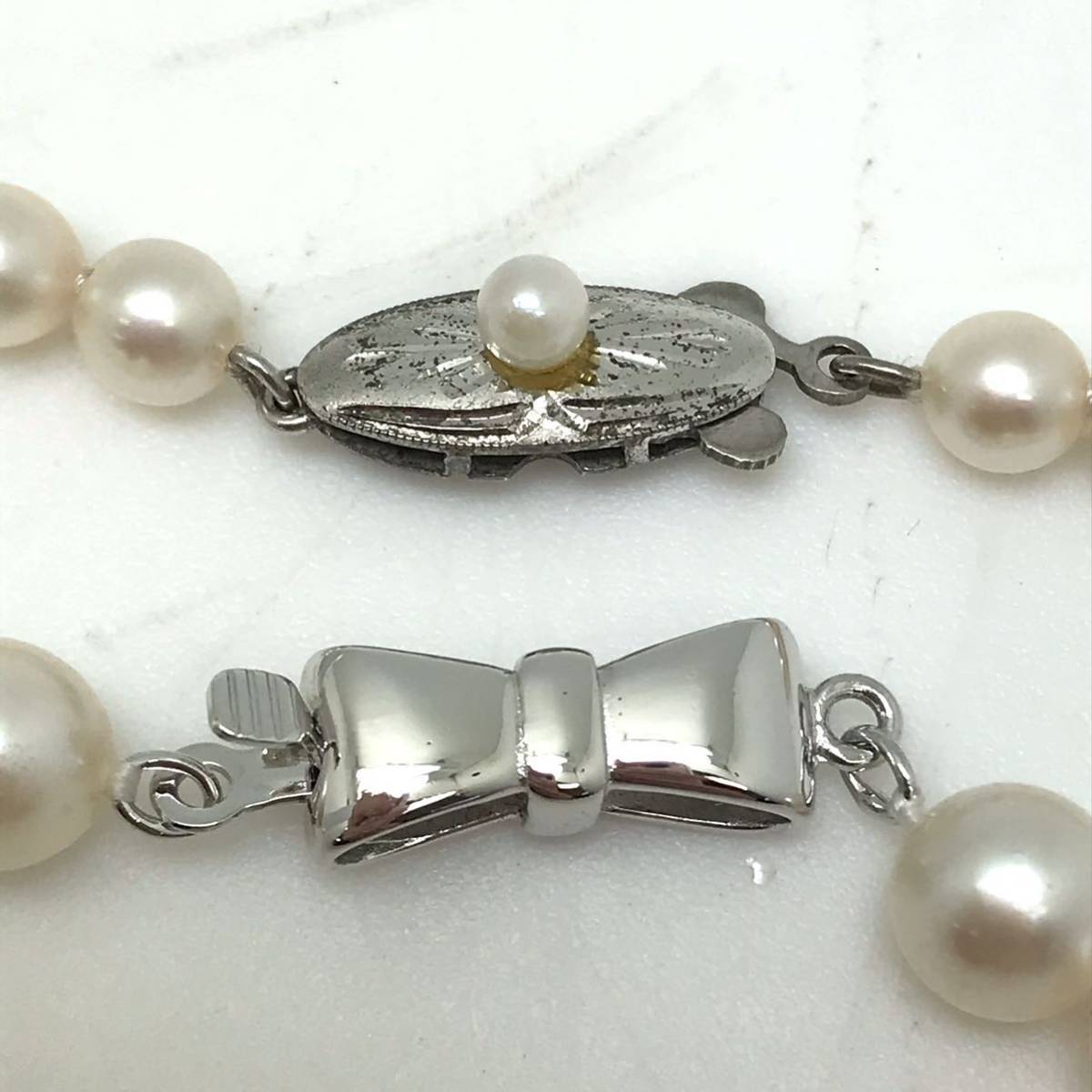 SALE!!■アコヤ本真珠ネックレス2点おまとめ■重量約42.0g 約4.5～8.0mm パール pearl necklace accessory silver シルバー DA0 ネックレス パールネックレス 2連 SILVER メルカリ -