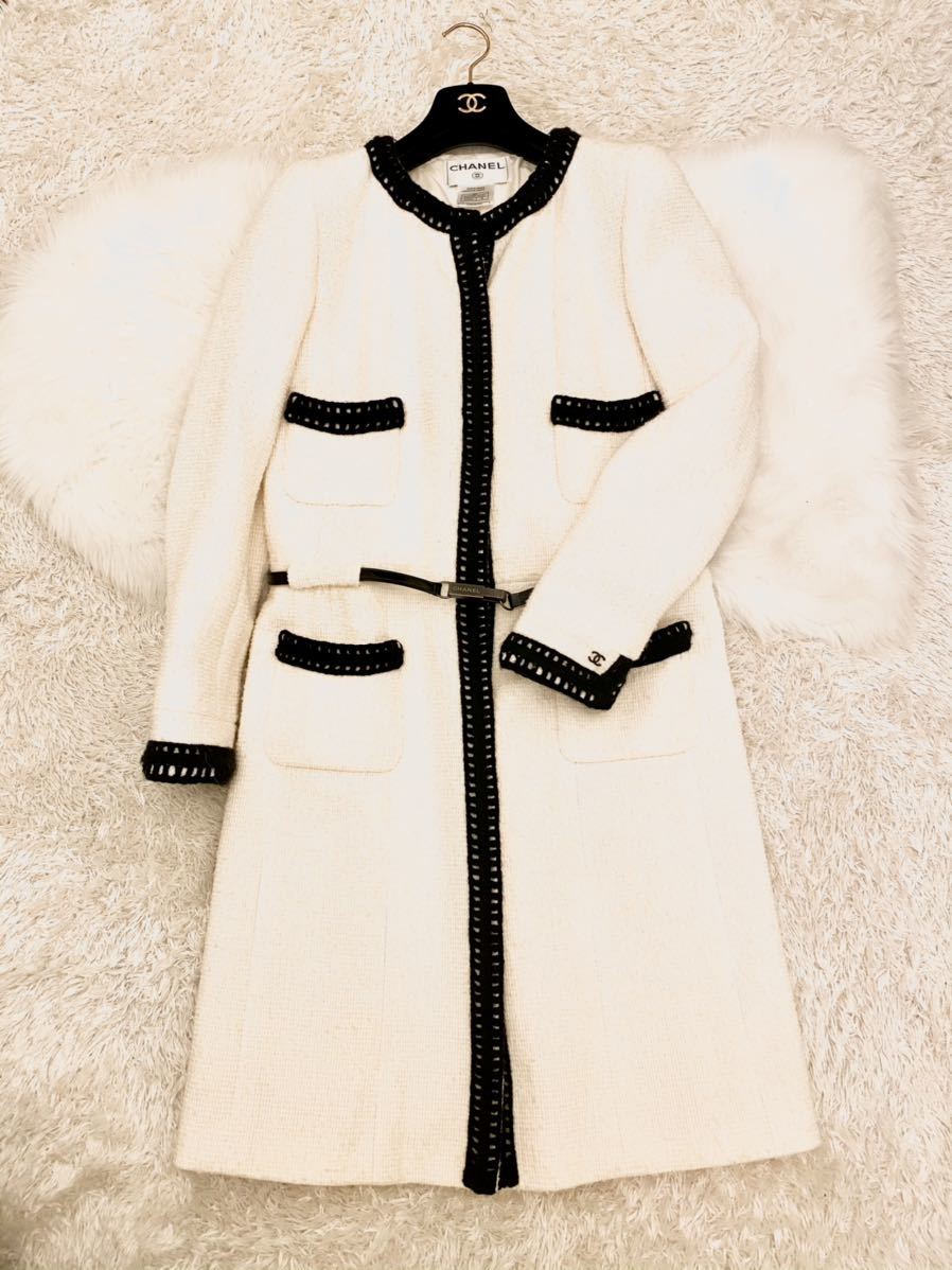 美品 シャネル ツイードワンピースコート(38)｜売買されたオークション  