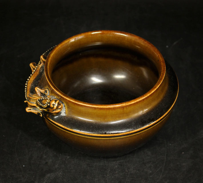 中国古美術 陶芸 茶壷 茶入【大清乾龍年製】在銘：MT2-60 中国古美術