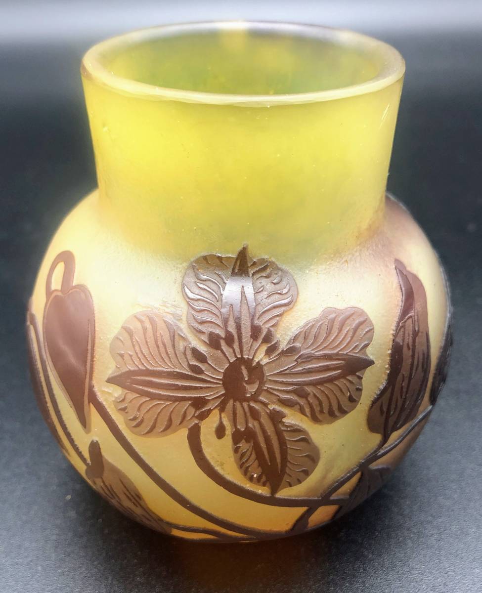 正規新品 ☆年末セール エミールガレ Emile Galle クレマチス紋 花瓶